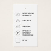 Instructies voor reinigen Product Let op Label Kaa Visitekaartje (Achterkant)