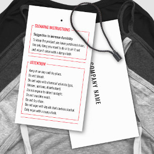 Instructies voor reinigen Product Let op Label Kaa Visitekaartje