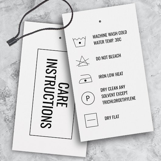 Instructies voor reinigen Product Let op Label Kaa Visitekaartje