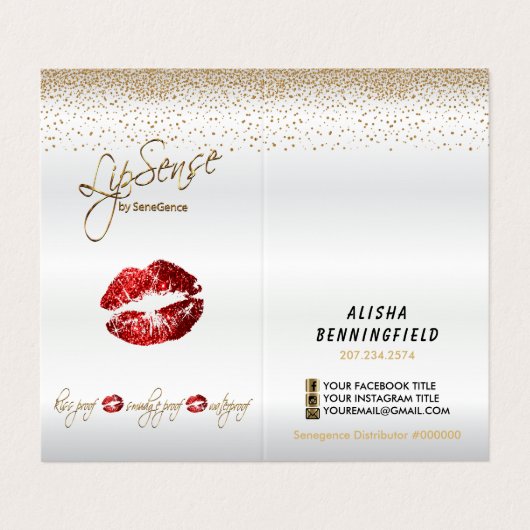 Instructies voor rode en gouden hulp visitekaartje (Buitenkant ongevouwen)