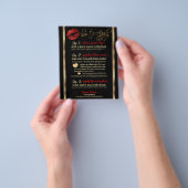 Instructies voor Rode Glitter Lippenstift Flyer (Hand)