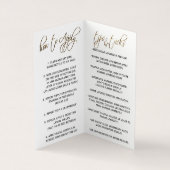 Instructies voor Roze en Gold Lip Visitekaartje (Binnen)