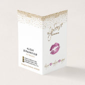 Instructies voor Roze en Gold Lip Visitekaartje (Buitenkant)