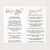 Instructies voor Roze en Gold Lip Visitekaartje (Binnenkant ongevouwen)