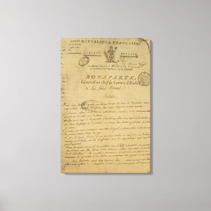 Instructies voor soldaten afgegeven door Napoleon Canvas Afdruk