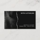 Instructies voor tatoeage nazorg visitekaartje (Voorkant)