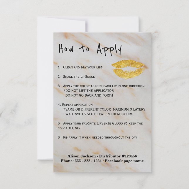 Instructies voor toepassing van lippenkleurverdele (Voorkant)