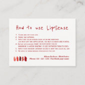 Instructies voor toepassing van lippenkleurverdele visitekaartje (Voorkant)