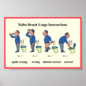 Instructies voor toiletpenseel poster (Voorkant)