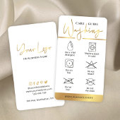 Instructies voor wassen van witte en gouden Logo Visitekaartje