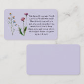 Instructies voor zaaizaad over standaardVisitekaar Visitekaartje (Voorkant / Achterkant)