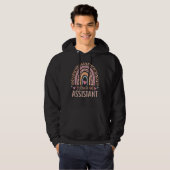 Instructional Assistant Rainbow Leopard Print Scho Hoodie (Voorkant volledig)