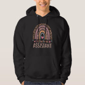 Instructional Assistant Rainbow Leopard Print Scho Hoodie (Voorkant)