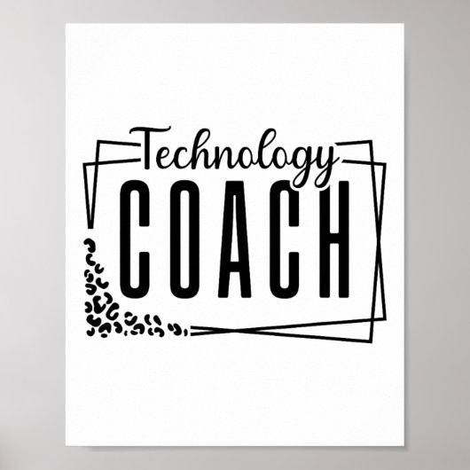 Instructional Technology Coach Cool Design For Tea Poster (Voorkant)