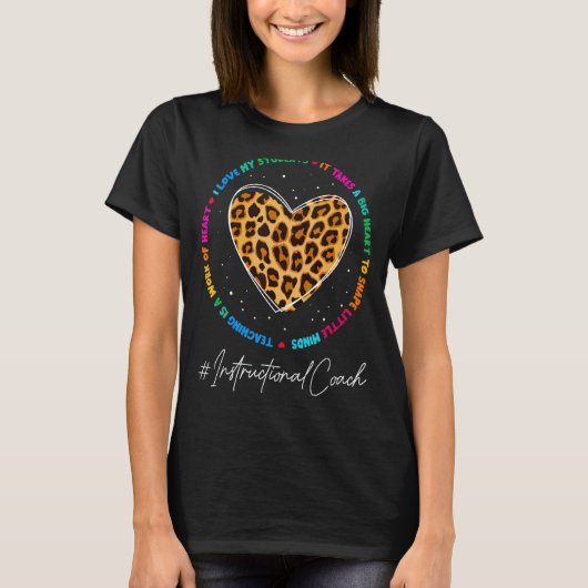 Instructionele Coach School Admin Waardering Terug T-shirt (Voorkant)
