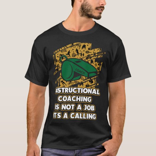 Instructionele coaching is een aanroepende Motivat T-shirt (Voorkant)