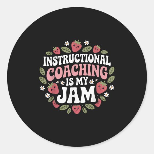 Instructionele coaching is mijn JAM Teacher Coach Ronde Sticker (Voorkant)