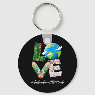 Instructionele Instant Love World Earth Day Red de Sleutelhanger