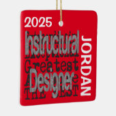 Instructureel Designer Buitengewoon CUSTOM Keramisch Ornament (Rechts)