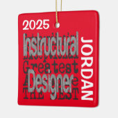 Instructureel Designer Buitengewoon CUSTOM Keramisch Ornament (Links)