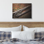 Instrument - Hoorn - De bugel Canvas Afdruk (Insitu (Slaapkamer))