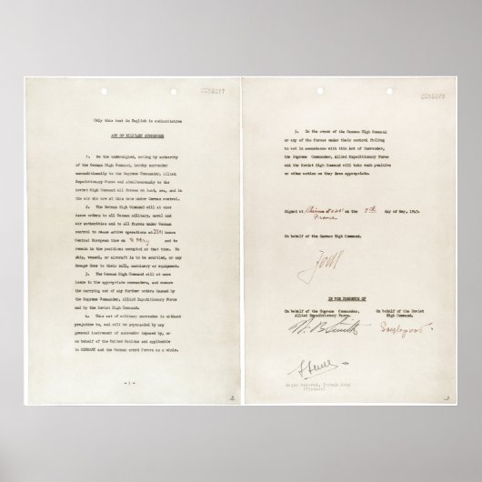 Instrument voor de overgave van de nazi's tijdens poster (Voorkant)