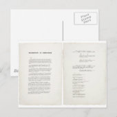 Instrument voor overgave voor de Tweede Wereldoorl Briefkaart (Voorkant / Achterkant)