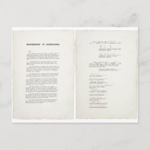 Instrument voor overgave voor de Tweede Wereldoorl Briefkaart