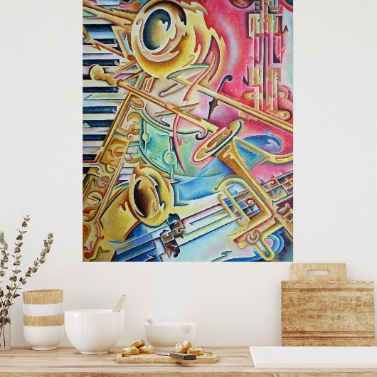 Instrumentale afdruk poster (Keuken)