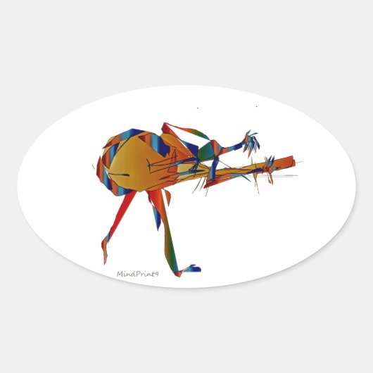 instrumentalist ovale sticker (Voorkant)