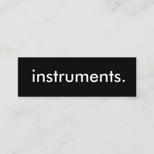 instrumenten. mini visitekaartje (Voorkant)