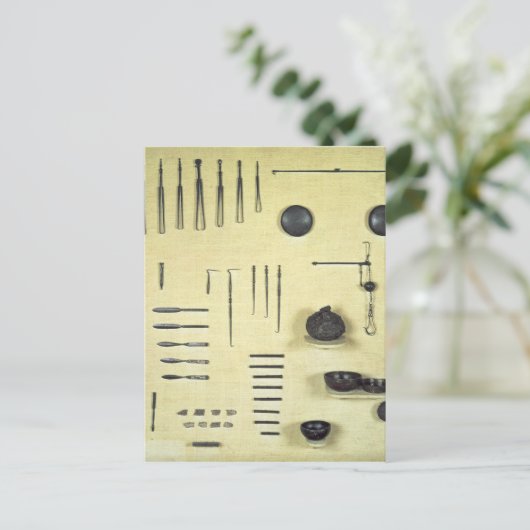 Instrumenten uit het hoesje van een oculist, uit R Briefkaart (Staand voorkant)