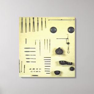 Instrumenten uit het hoesje van een oculist, uit R Canvas Afdruk