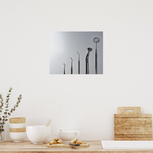 Instrumenten van de tandarts poster (Keuken)