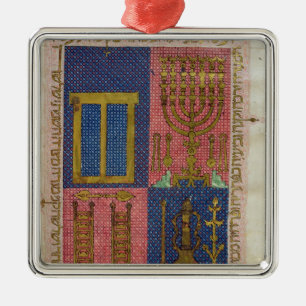 Instrumenten van de tempel metalen ornament