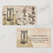 Instrumenten van het uur van steampunk  visitekaartje (Voorkant / Achterkant)