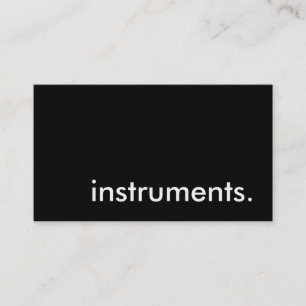 instrumenten. visitekaartje