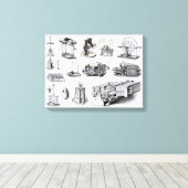 Instrumenten voor detectie en gebruik van canvas afdruk (Insitu (Houten vloer))