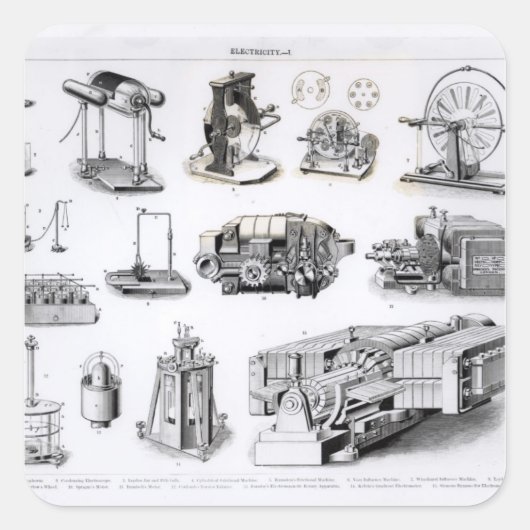 Instrumenten voor detectie en gebruik van vierkante sticker (Voorkant)