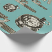 instrumenten voor landenquête cadeaupapier (Hoek)