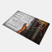 Instrumentliefhebber cadeau, Muziekspeler Deurmat (Schuin)