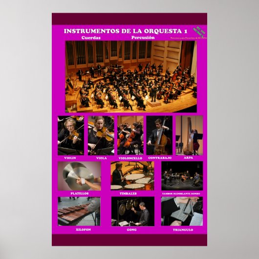 instrumentos orquesta I Instruments Orchestra I Poster (Voorkant)