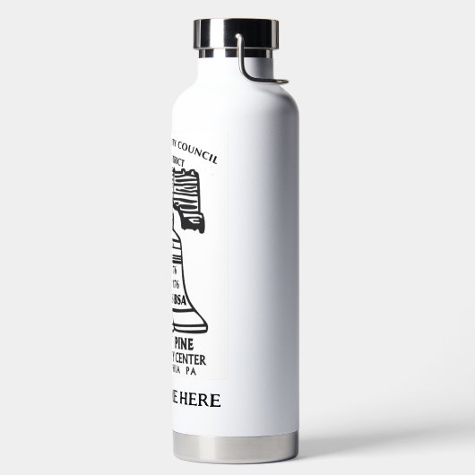 Insulated Water Bottle - White (Personalized) Waterfles (Links)