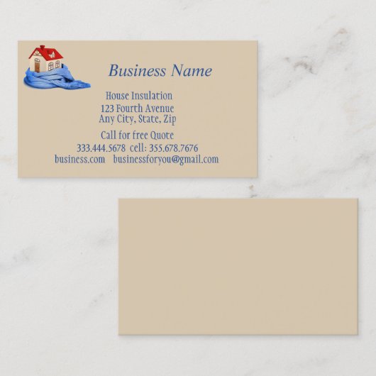  Insulation Installation Homes Business  Visitekaartje (Voorkant / Achterkant)