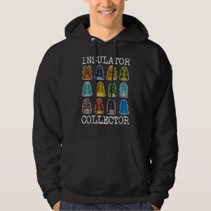 Insulator Collector Antiek Telegraph Vintage Glas Hoodie