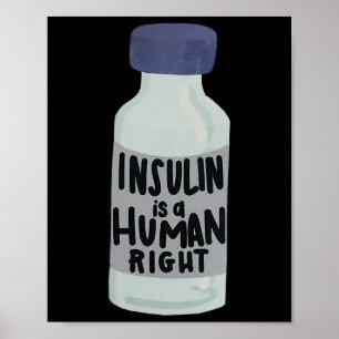 Insuline is een patiënt die zich bewust is van het poster