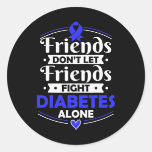 Insulineafhankelijke diabetes overleving - T1D-waa Ronde Sticker