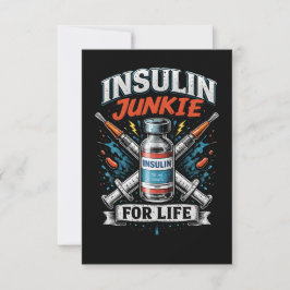 Insulineverslaafde voor het Leven Bedankkaart