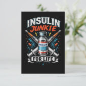 Insulineverslaafde voor het Leven Bedankkaart (Staand voorkant)