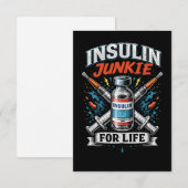 Insulineverslaafde voor het Leven Bedankkaart (Voorkant / Achterkant)